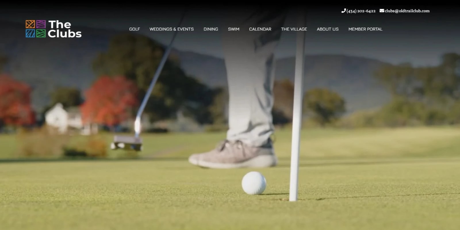 Old Trail Golf Club website, designed by CourseLogix